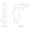 Ekena Millwork Avery Wrought Iron Bracket, (Triple center brace), Antiqued Brass 2"W x 7 1/2"D x 10"H BKTM02X07X10TAVABS - alternate 4